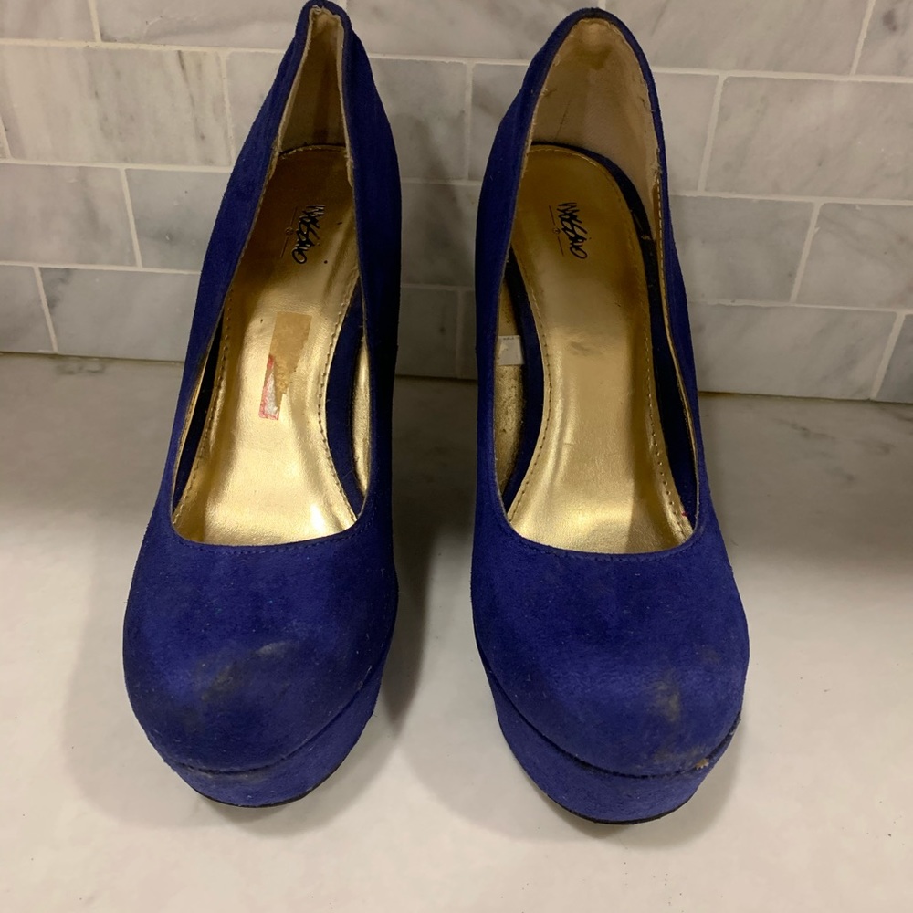 Electric blue wedges